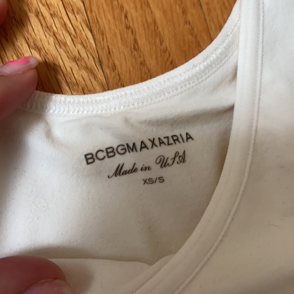 BCBGMAXAZRIA Off-White Stretchy Top Size XS/S - Picture 4 of 6